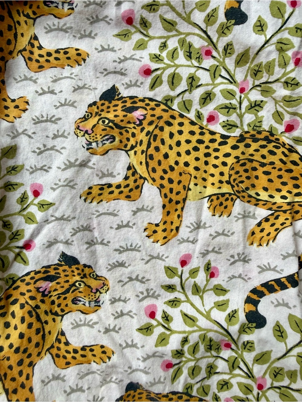EUC: Printfresh Bagheera Leopard Print Pajama Set in Blush and Gold, 100% cotton - Picture 8 of 8